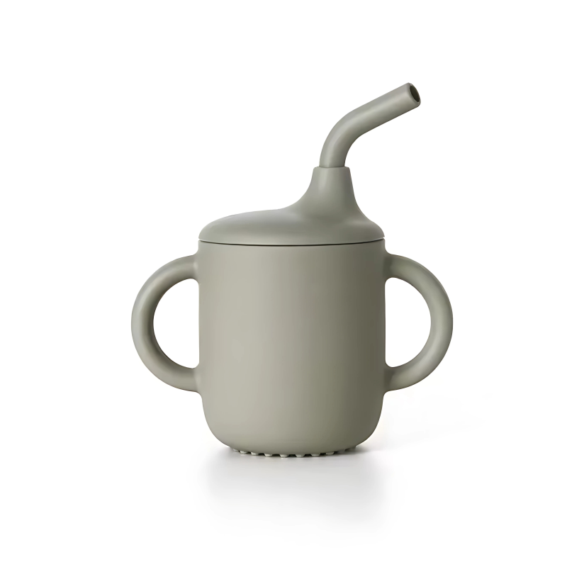 Sugerør kopp silikon - Grønn