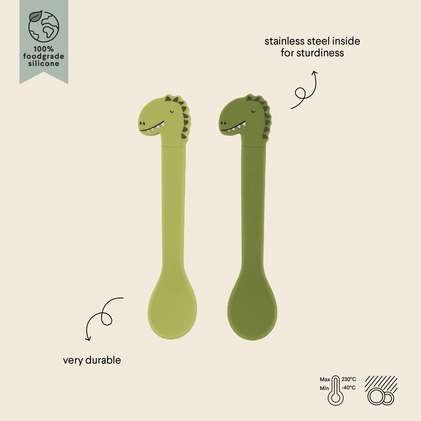 Silikonskjeer 2‑pakning – Mr. Dino