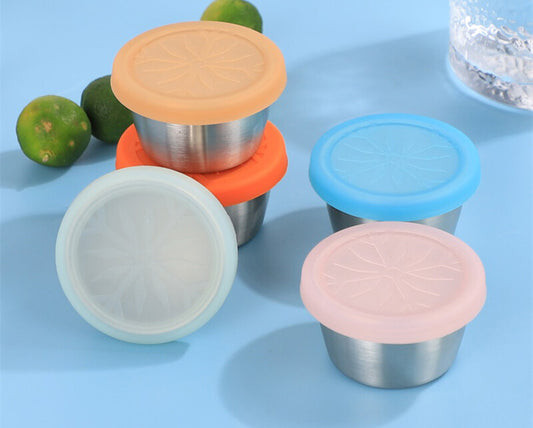 Stainless steel runde små bokser