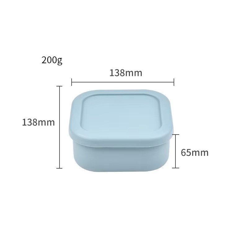 firkantet silikonmatboks mål