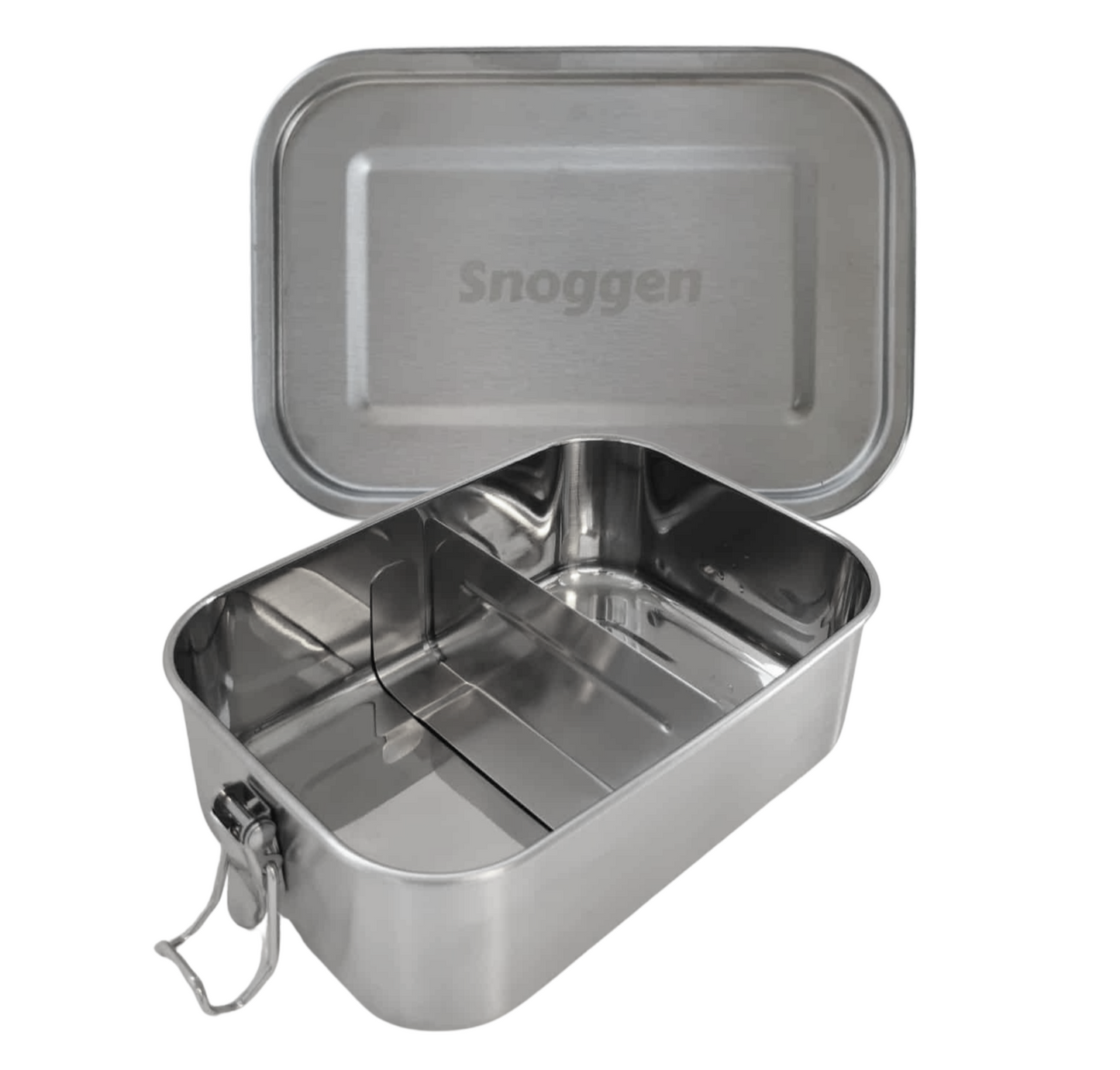 Matboks i rustfritt stål med utakbar skillevegg