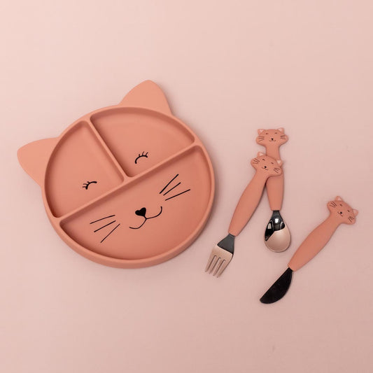 Bestikksett i silikon, 3‑pk – Mrs. Cat