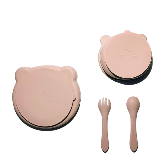 Bjørne barneservise lys rosa