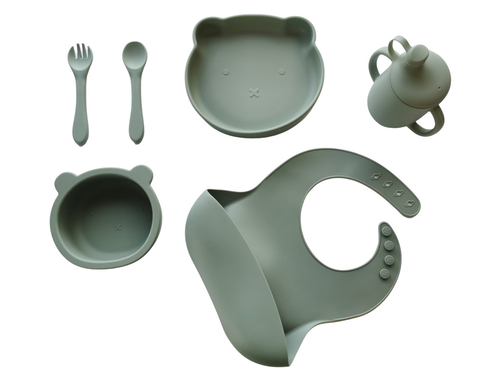 Gavepakke spiseservice grønn