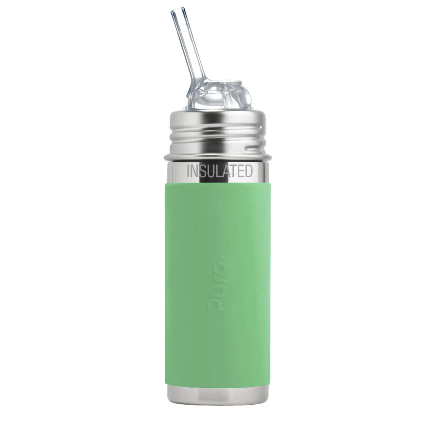 Pura kiki ISOLERT sugerørflaske 260ml - Moss