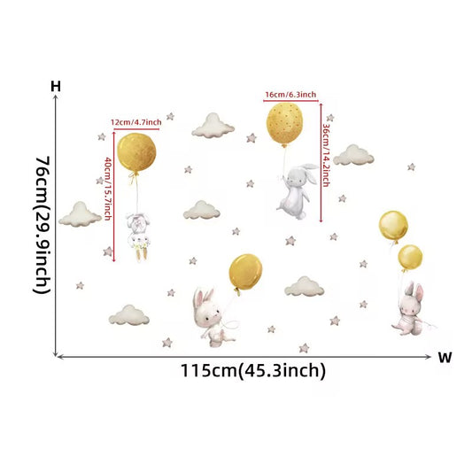 Kaniner veggklistremerke barnerom