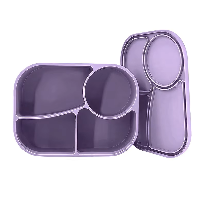 Matboks silikon lilla 4 rom