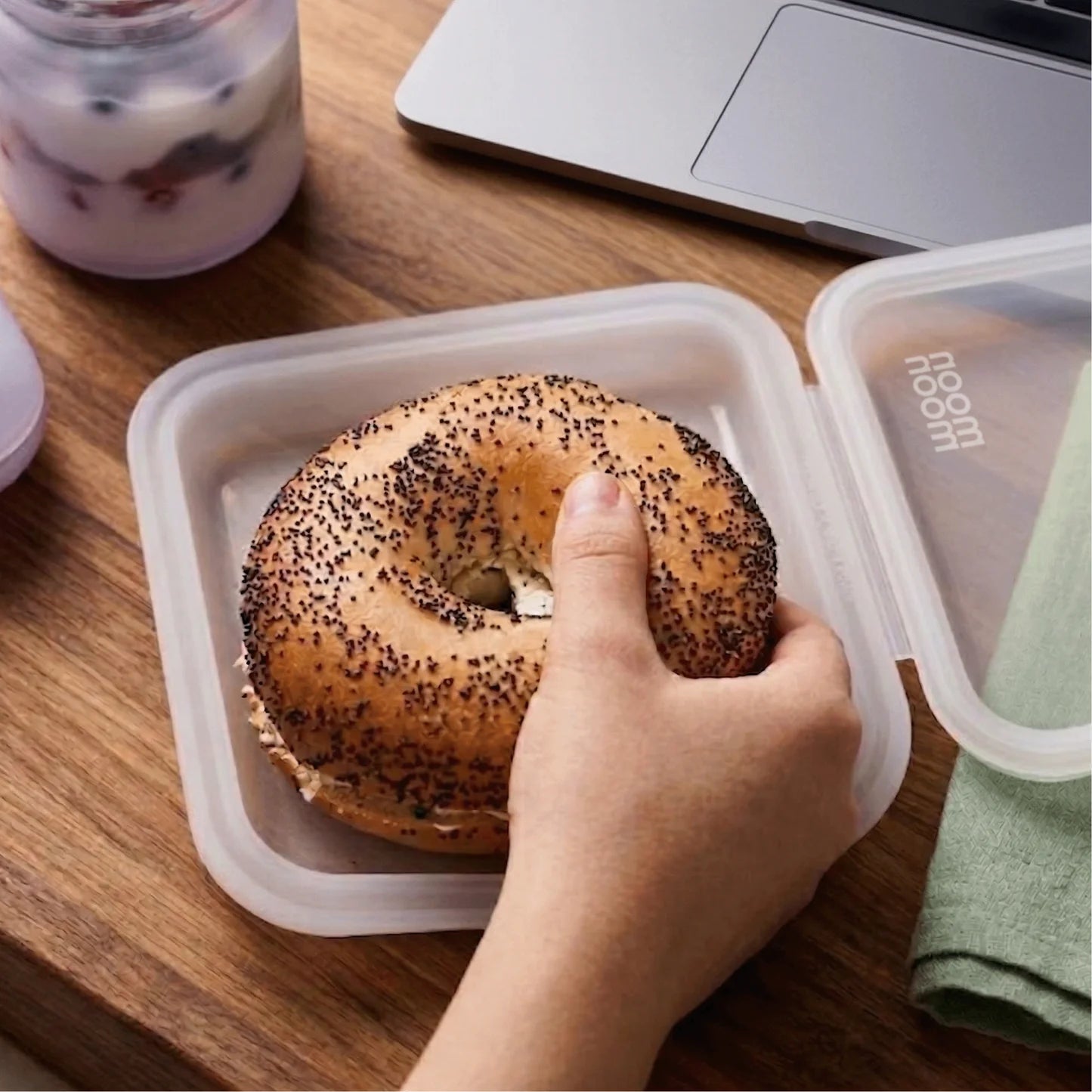 Silikonetui for oppbevaring av smørbrød