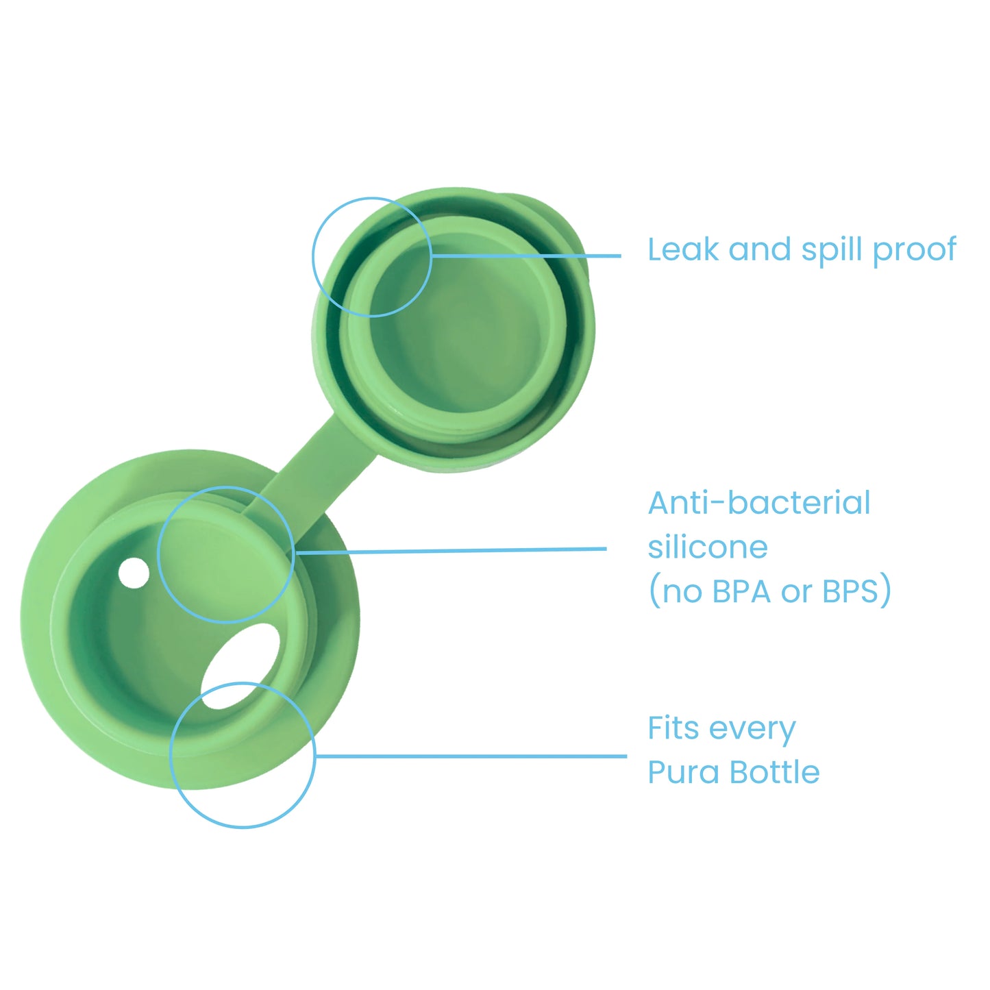 Pura kiki sportsflaske 325ml - Moss