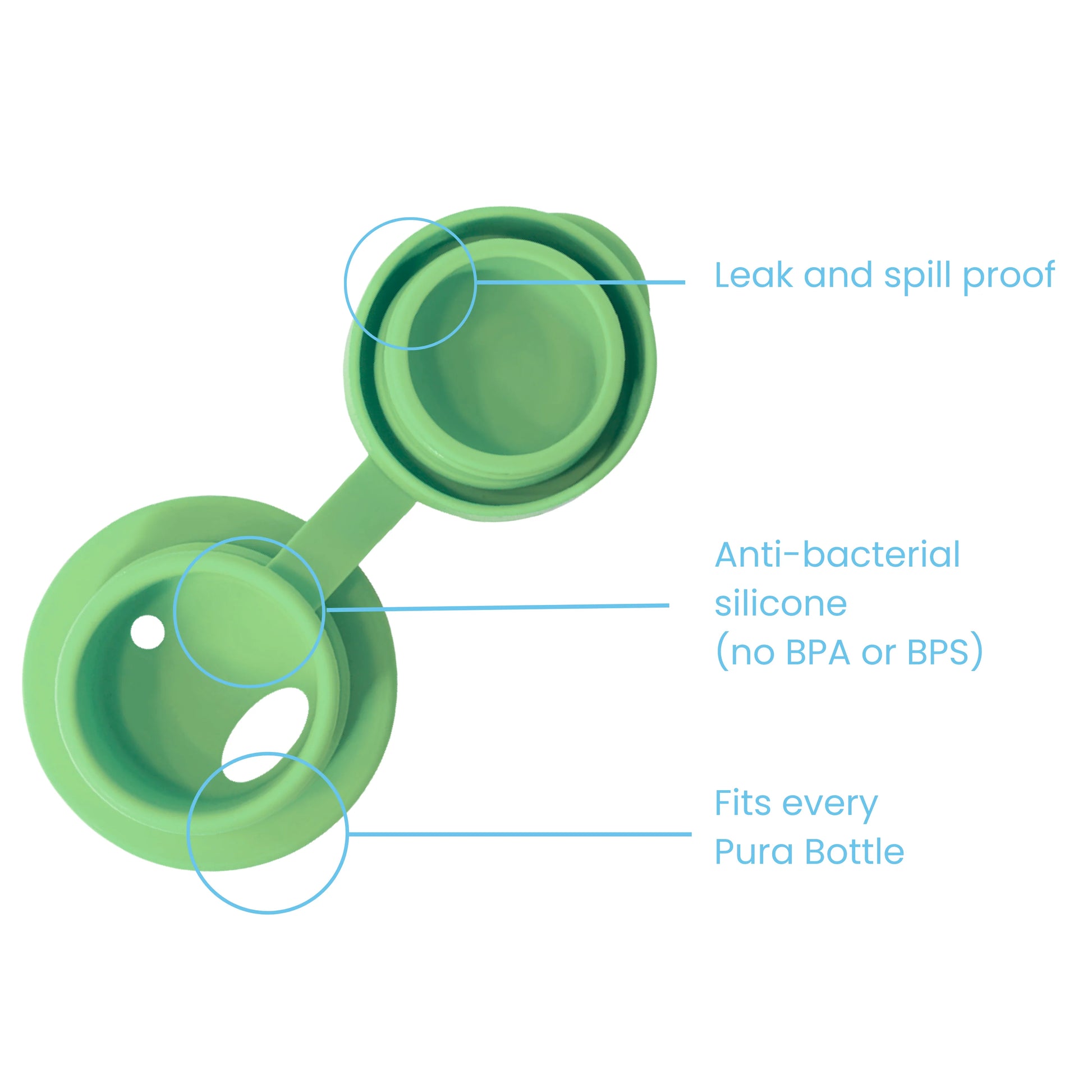 Pura kiki sportsflaske 325ml - Moss