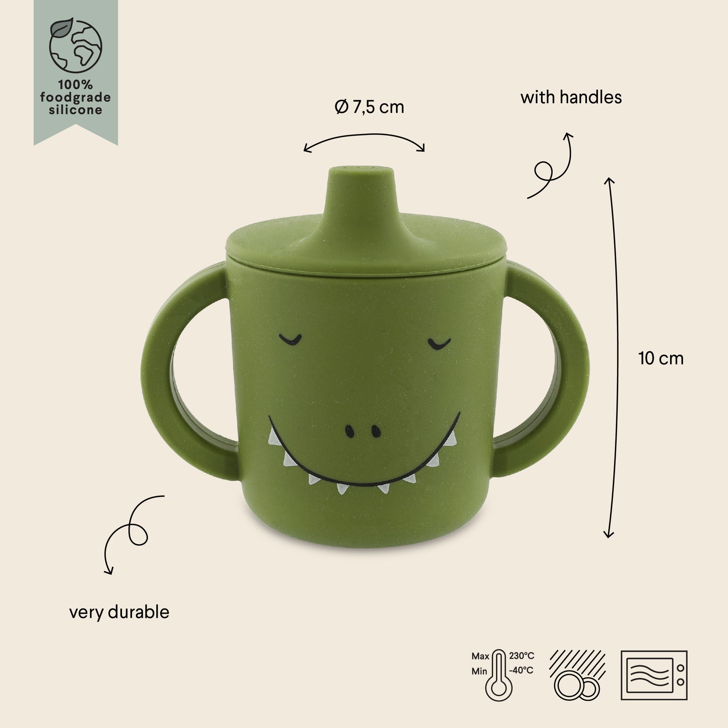 sippycup silikon trixie dino
