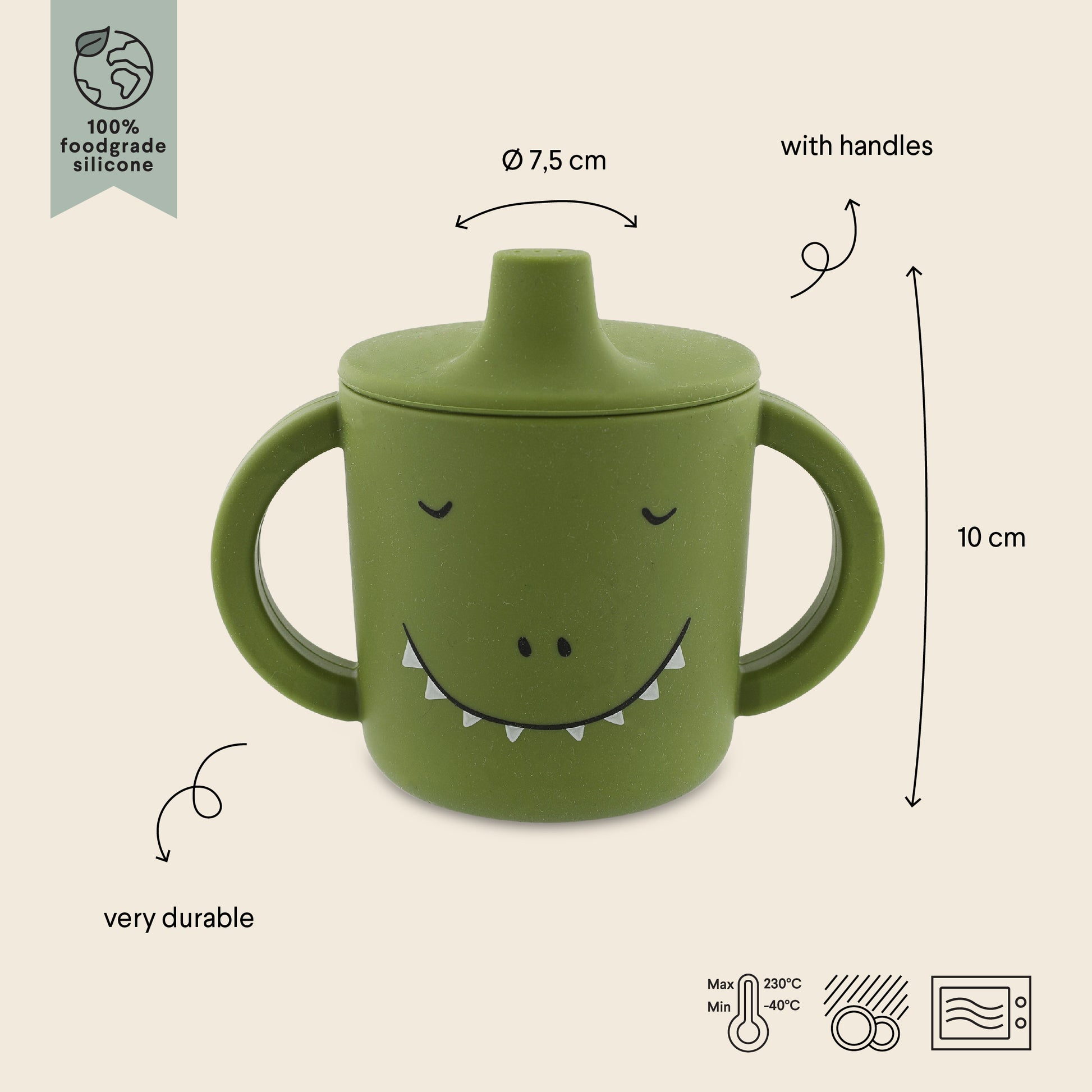 sippycup silikon trixie dino