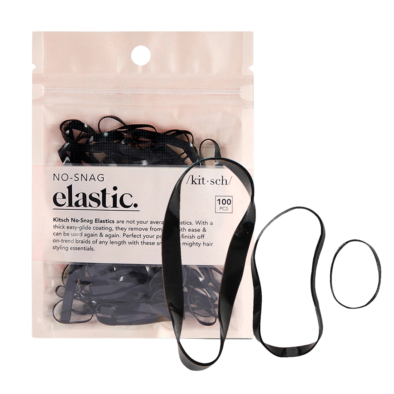 Små hårstrikk sort