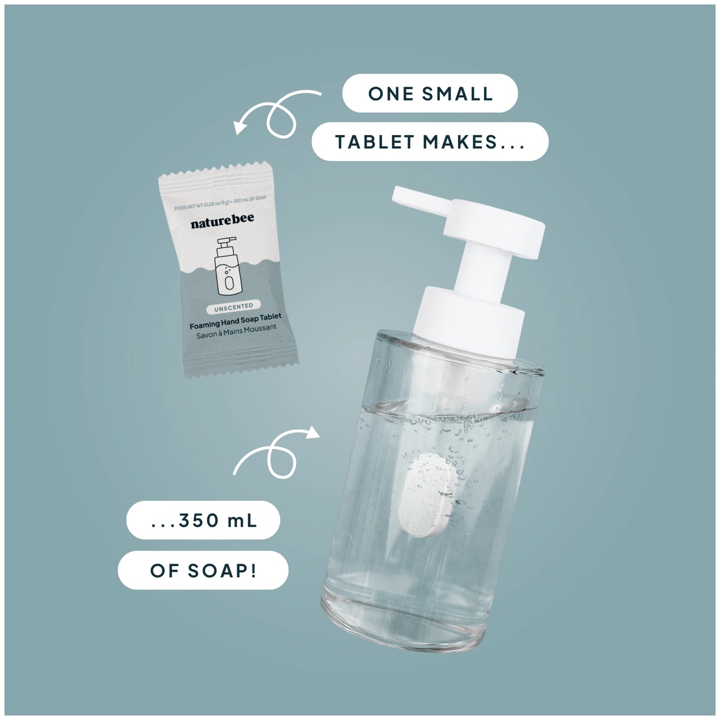 Refill uparfymert tablett håndsåpe