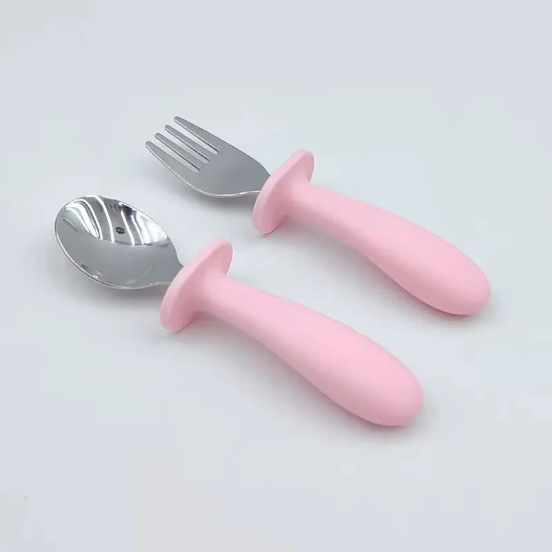 Baby & barn bestikk lys rosa - 2pk