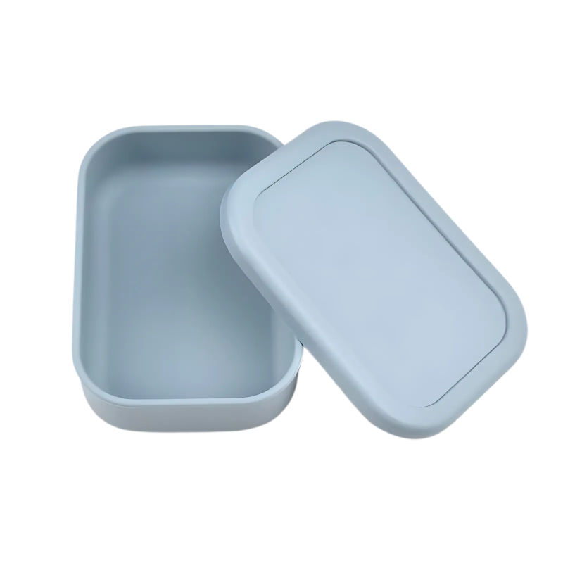 blå matboks silikon