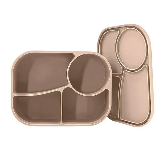 Matboks i silikon 4 rom - Lys rosa