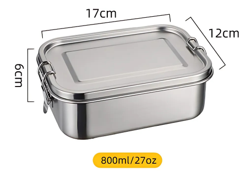 Mål Snoggen rustfritt stål matboks