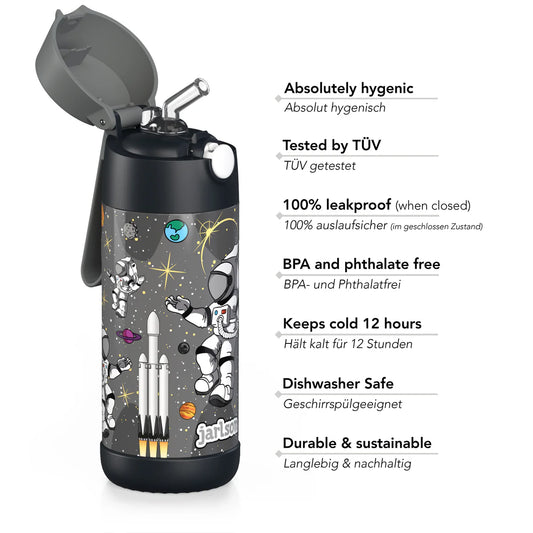 stål drikkeflaske skolestart gutt